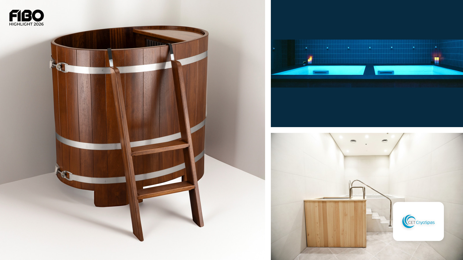 CET CryoSpa Ice Baths & CoreTx Palm Cooling: Innovative Kältetherapie auf der FIBO 2026