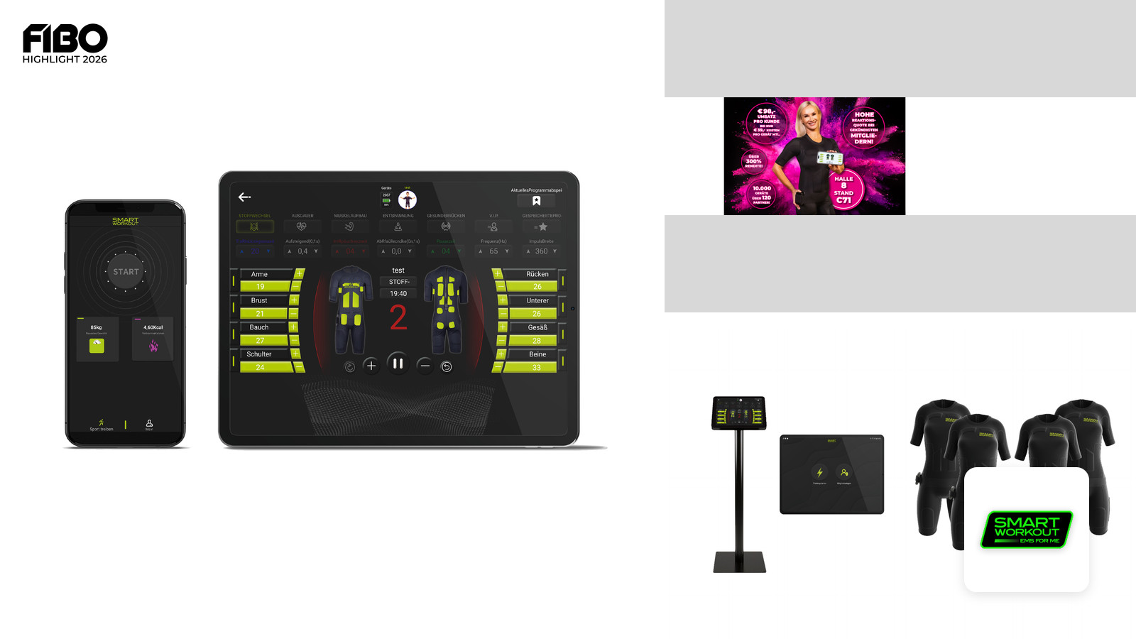 SMART WORKOUT EMS: Innovative Lösungen für das effiziente Training auf der FIBO 2026