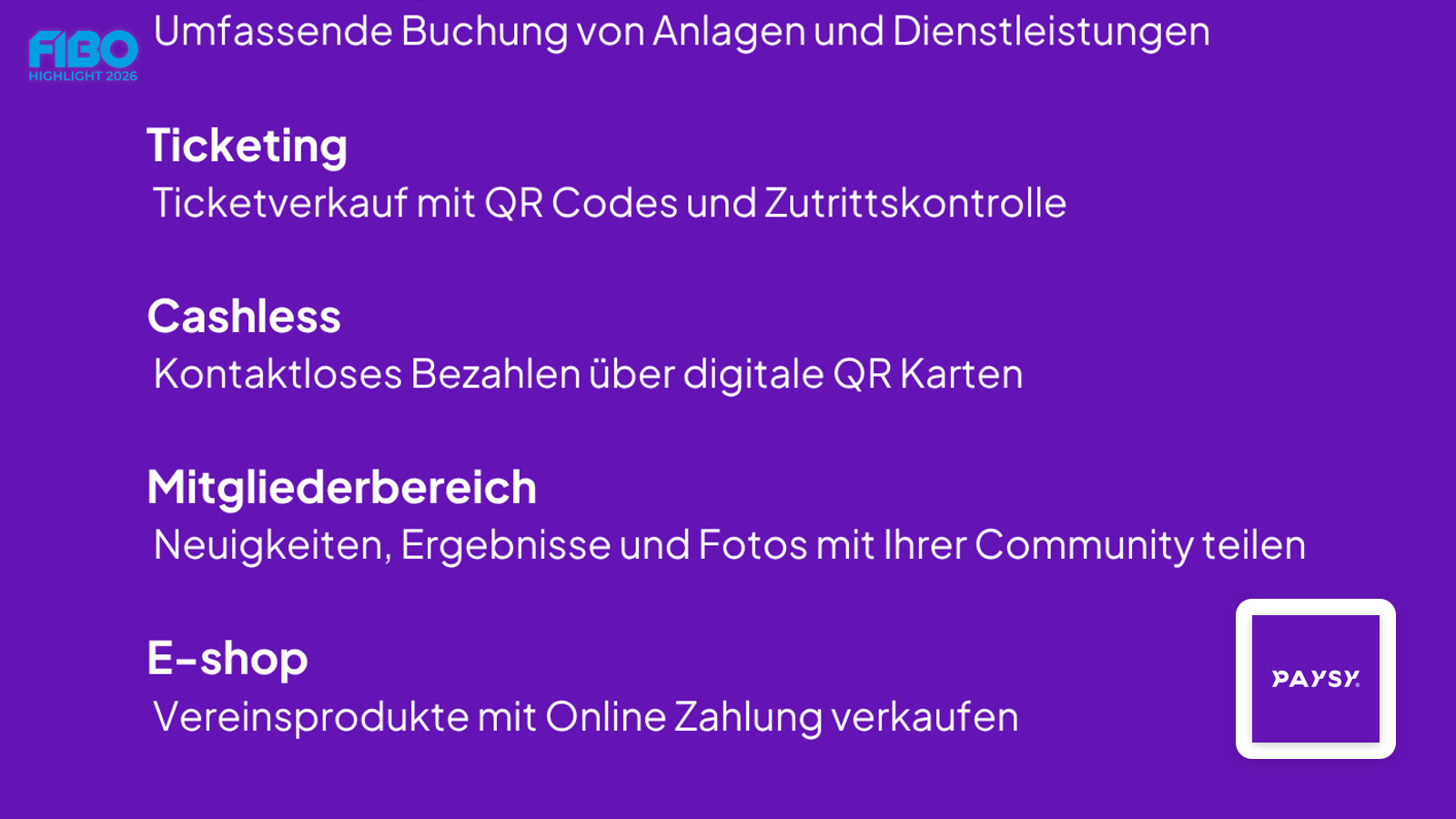 PAYSY auf der FIBO 2026: Digitale Infrastruktur für die moderne Sportwelt