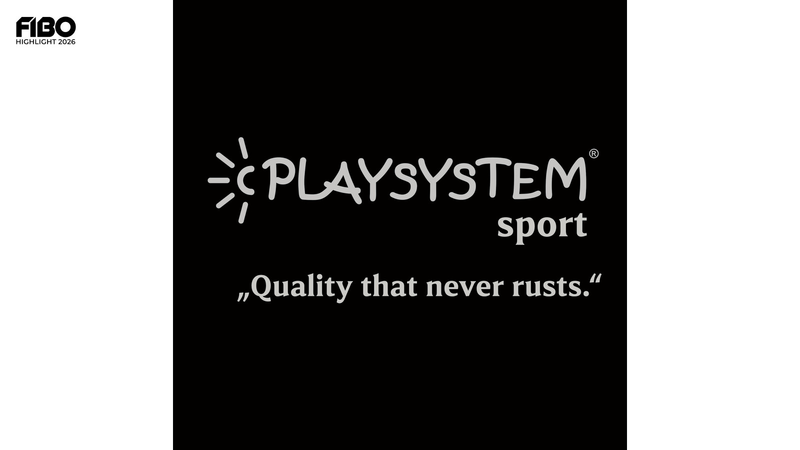 Playsystem Sport auf der FIBO 2026: Langlebige Outdoor-Fitness aus Edelstahl