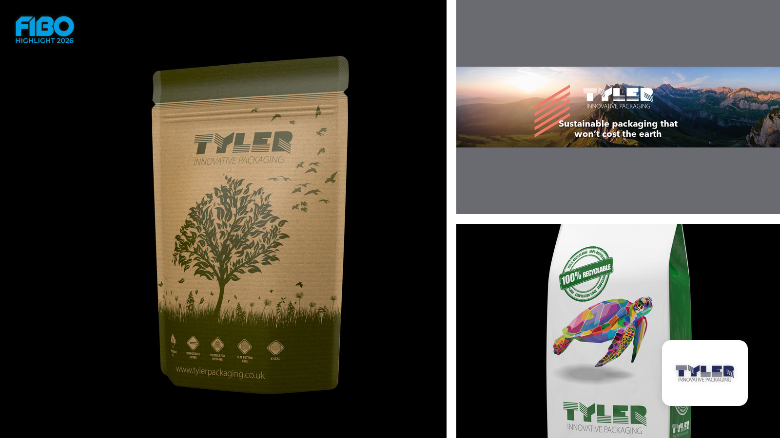 Tyler Packaging BV präsentiert nachhaltige Verpackungslösungen auf der FIBO 2026